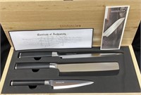 KAMIKOTO KANPEKI KNIFE SET, NEW IN THE CASE w COA