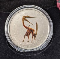 2013 Canada 25-Cent Coloured Dinosaur Coin