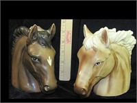 NAPCO WARE POTTERY HORSE HEAD PLANTERS