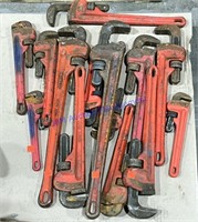 Rigid, assorted pipe wrenches