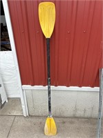 Yellow kayak paddle