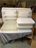 White Plastic Storage Containers LOT