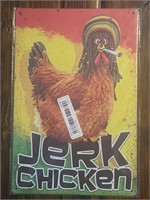 Jerk Chicken Metal Sign
