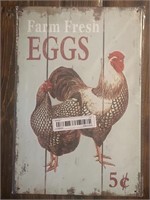 Farm Fresh Eggs 5 c Metal Sign