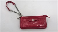 Pink Crocodile-like Wristlet Wallet