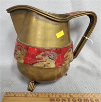 Art Deco Salvador Teran Brass Mosaic Pitcher