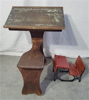 Vintage Wooden Children's Writing Desks