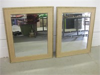 Pair Of 29.5" x 35.5" Framed Wall Mirrors