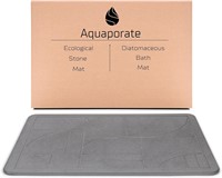 Aquaporate Stone Bath Mat Set  Dark Grey