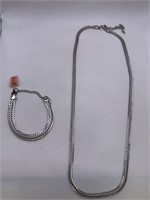 NEW STAINLESS STEEL NECKLACE & BRACELET LOT