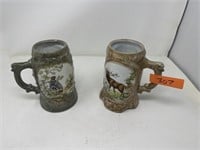 Lot of two wildlife steins.