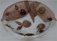 Large art glass bowl