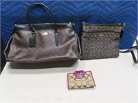 (3) COACH looking Handbags & Wallet