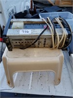 Battery Charger (Untested) and Foot Stool