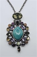 Nicky Butler Sterling Silver Multi Gem Necklace