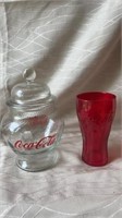 Coca-Cola Glass and Jar