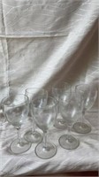 6 Etched Wine Glasses