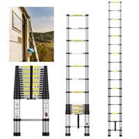 FEETE 15.5FT Telescoping Ladder, Aluminum