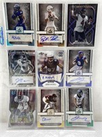 9x High End Autographed Football cards
