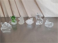 Glass/Avon cat figures