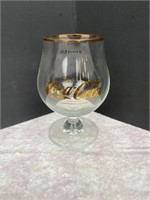 Vtg TRINK Coca-Cola Gold Rim Snifter Glass