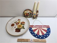 Vintage Serving Place, America Sign, Small