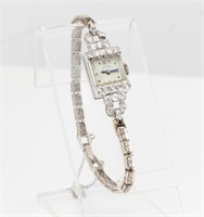 Jewelry 14kt Gold & Platinum Diamond Wrist Watch