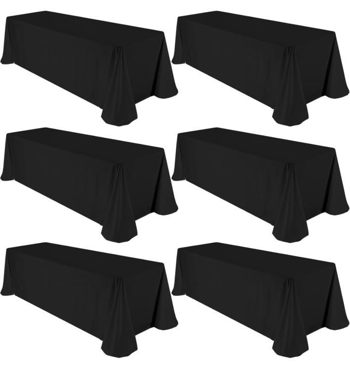 New, 2 packs of Polyester Tablecloths, Black 90 x