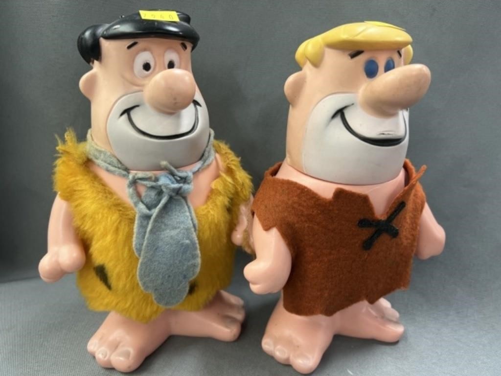 (2) Vintage Flintstone Still Banks