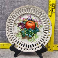 Reticulated Fruit Decorated Plate
