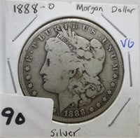 1888-O Morgan silver dollar