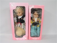 2 ENGEL-PUPPEN GIRL DOLLS: