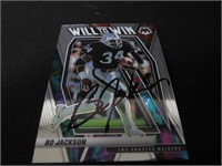 Bo Jackson signed football card COA