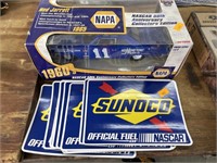 Sunoco stickers and NAPA die cast car
