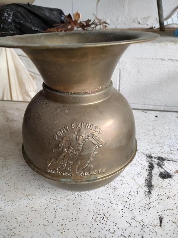 Pony Express Spittoon