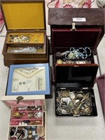 Large Group of Estate Costume Jewelry & Watches