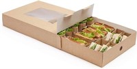 10-Pk Slide Tek Rectangle Kraft Paper Catering