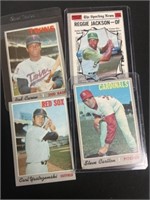 (4) 1971 Topps Baseball Stars- Jackson A.S., etc.