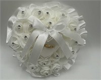 Elegant Heart Ring Bearer Pillow Ring Holder NEW