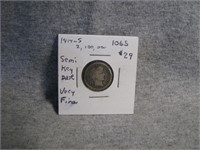 1914-S silver US dime