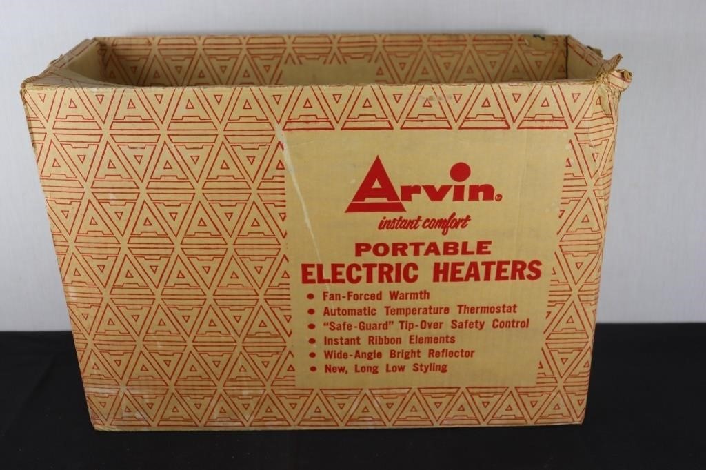 Vintage Arvin Electric Heater IOB