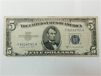 OF)  1953b $5 silver certificate
