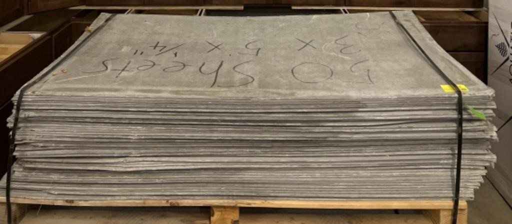 (50) Sheets FINPAN 3 x 5 x 1/4 Concrete Board