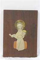 Sterling Silver and Madonna on Wood