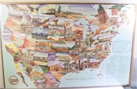 1962 Trailways Map of America