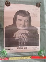 Vintage Signed Johnny Bush Poster