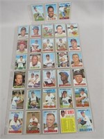 57 ASSORTED 1967 TOPPS BB CARDS IN SHEETS: