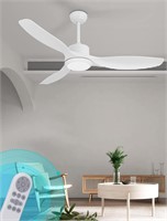 White Ceiling Fan with Light  52  Outdoor