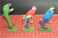 Grouping of Parrot Statues