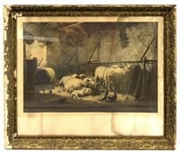 Eugene Verboeckhoven Sheep Framed Lithograph